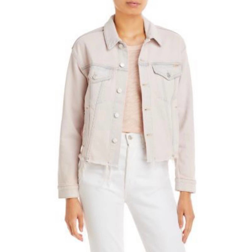 Mother the Cut Drifter Denim Jacket in Dunked in Trouble Size M NWT